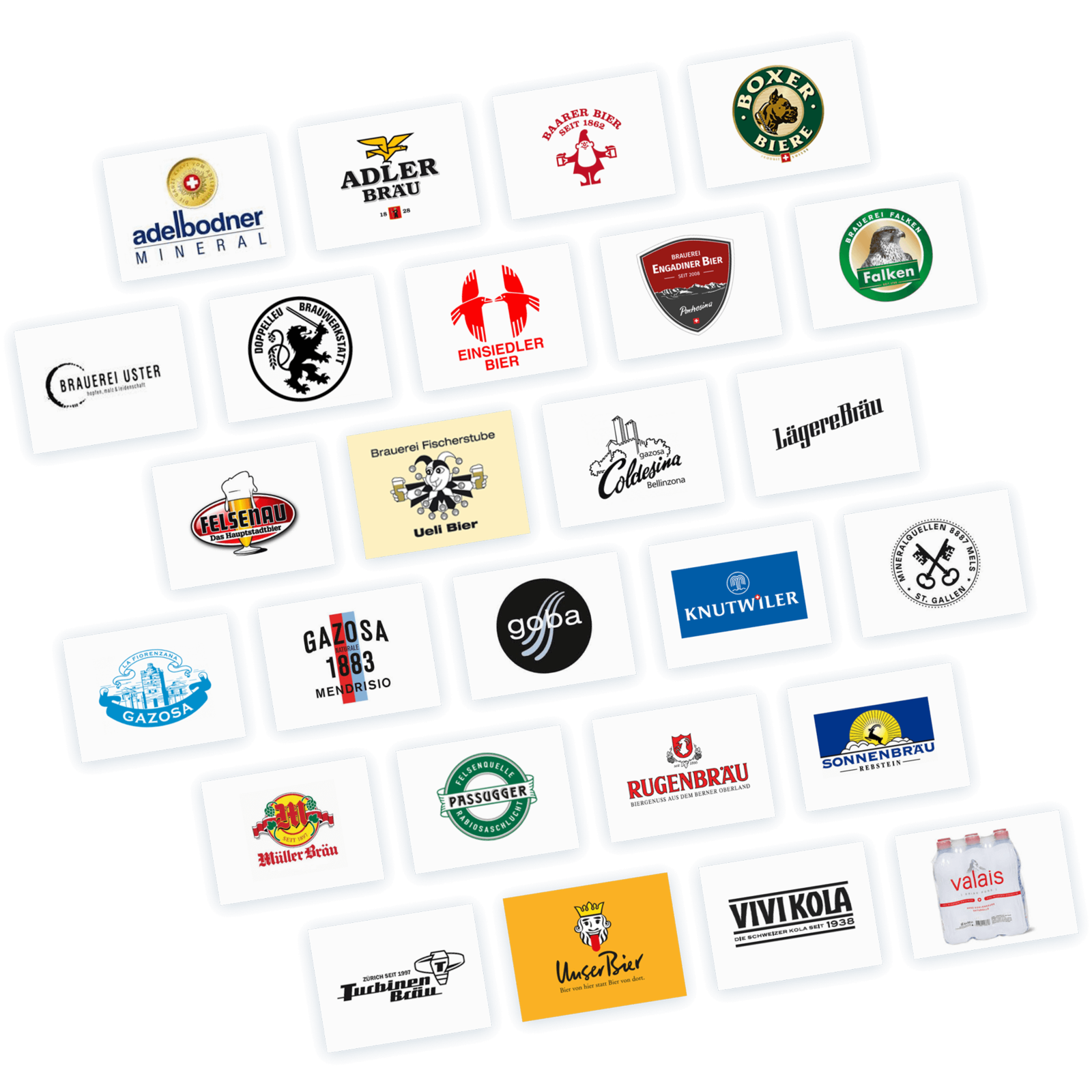 Verschiedene Logos der Partner von SwissDrink.